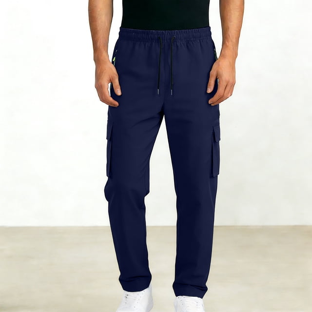 Pantalon d'Extérieur Décontracté Polyvalent pour Hommes, Durable, Jambe Droite, Ajustement Confortable pour Randonnée, Cyclisme et Usage Quotidien