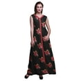 thumbnail image 1 of Bimba Floral Ladies Printed Front Slit Sleeveless Maxi Summer Long CasualÂ&nbsp;Dress-Large, 1 of 5