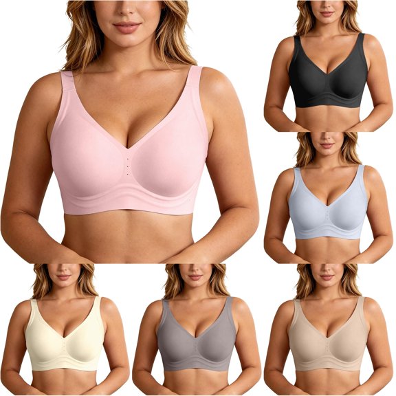 Afdoent Bras for Women High Elastic Wide Strap Soft Support Breathable Bra Lifts Bust Sagging Daily Wear