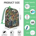 thumbnail image 5 of Floral Sunflower Backpack for School College and Work, Large Capacity Bookbag with Laptop Compartment, Durable Everyday Backpack for Commuting and Travel, Flowers Print Unisex Gift for Teens Adults, 5 of 5