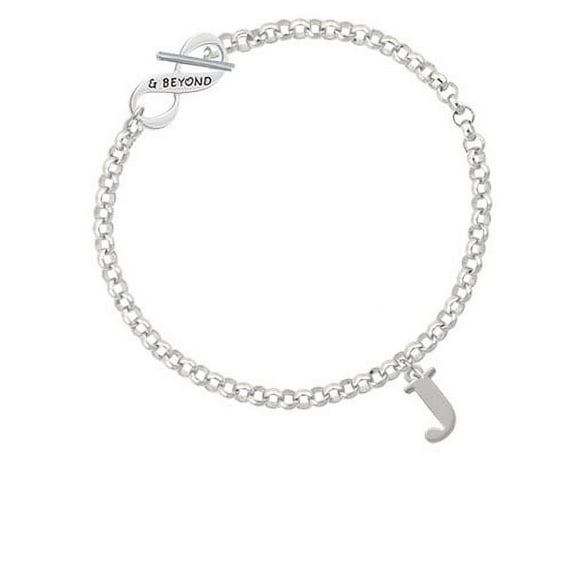 Large Initial - J - & Beyond Infinity Toggle Chain Bracelet
