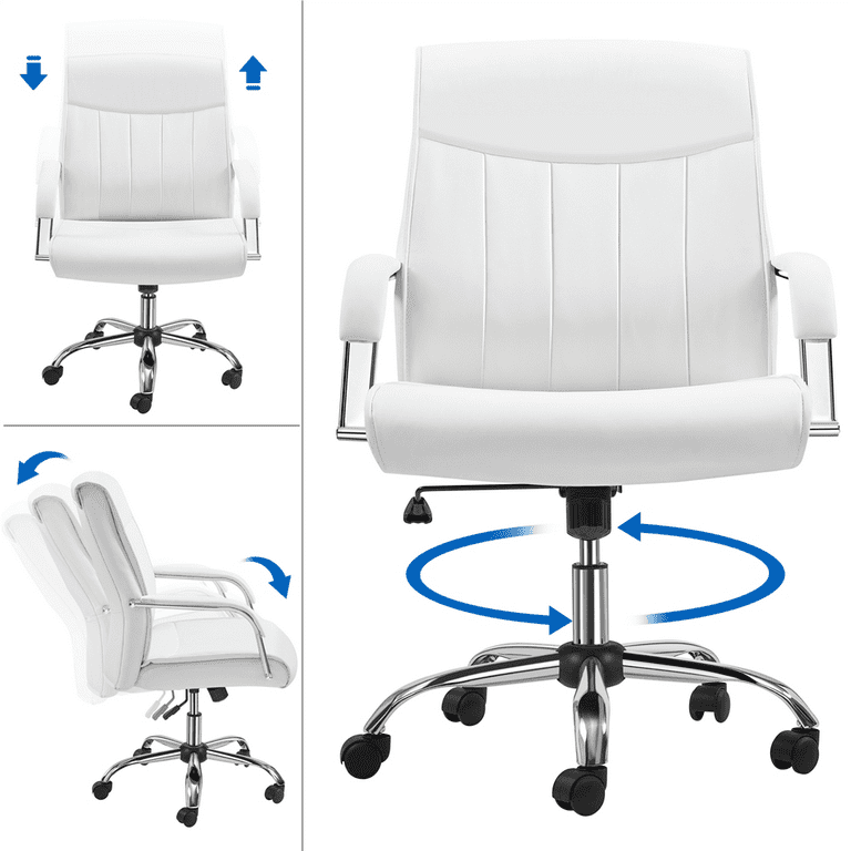 SMILE MART Steady 22.5 in Executive Chair 300 lbs. Capacity