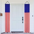 thumbnail image 4 of Fourth of July Decoration Patriotic Porch Sign Welcome Sign Decoration,Hanging American Flag Banners Stars and Stripes Porch Sign for July Fourth Memorial Day Independence Labor Clearance, 4 of 5