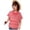 Watermelon Red, variant on Grblisyd Uniform Shirts for Girls Fashion School Uniform Short Sleeve Polo Shirt Button Closure Back to School Tops