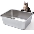 thumbnail image 1 of Bandeja higiénica LEGOURNS de acero inoxidable 45x35x15 cm para gatos, 1 of 8