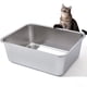 thumbnail image 1 of Bandeja higiénica LEGOURNS de acero inoxidable 45x35x15 cm para gatos, 1 of 8