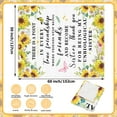 thumbnail image 2 of Best Friend Sister Blanket Friendship Throw Blankets for Women 50" x 60" Soft Cozy Sunflower Flannel Blanket BFF Birthday Gift Besties Presents for Spring Summer Girl, 2 of 5