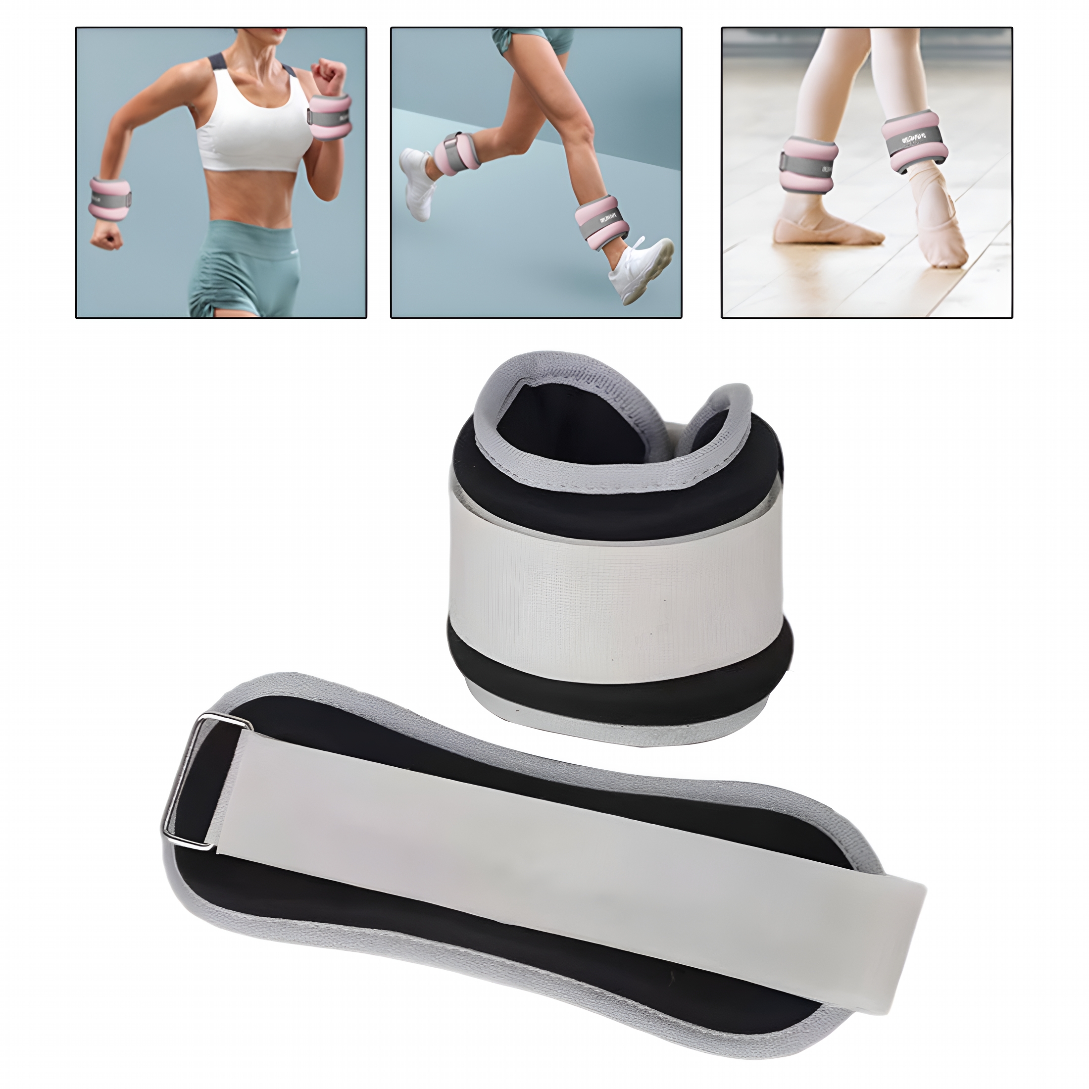 BESTSKY 2026 New Ankle Weights Adjustable Strap Leg Weight Straps for Jogging Fitness Dancing 0.3Kgx2, for Lower Body Workouts, Running, Walking, Dance Training, Endurance Building, Fitness Routines.