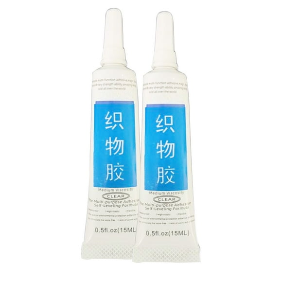 Tumotour 2pcs 15ml Fabric Glue Fabric Glue For Clothing Permanent Washable Leather Glue