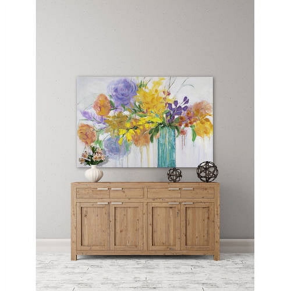 "Warm Summer Blooms II" Painting Print on Wrapped Canvas