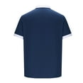 thumbnail image 3 of Handshe Men's Short-Sleeve Beefy Muscle Solid Color Blouse Tee Shirt Basic Round-Neck Blouses T-Shirts, 3 of 5