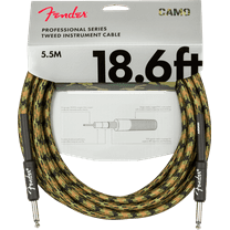Genuine Fender® Professional Series Instrument Cable, 18.6', Woodland Camo