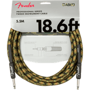 Genuine Fender® Professional Series Instrument Cable, 18.6', Woodland Camo