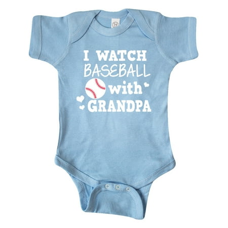 

Inktastic I Watch Baseball with My Grandpa Gift Baby Boy or Baby Girl Bodysuit
