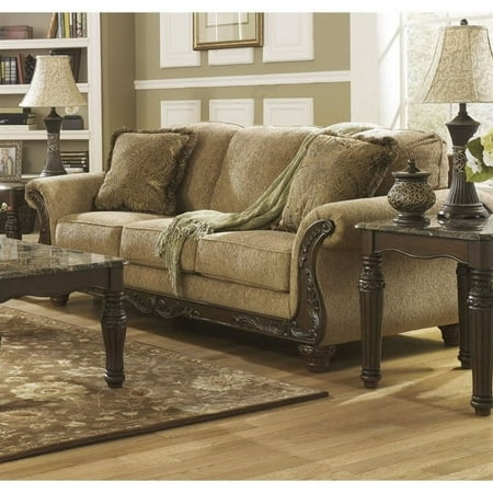 Ashley Cambridge Fabric Sofa In Amber