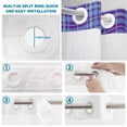 thumbnail image 5 of No Hook Shower Curtain, Buffalo Plaid Shower Curtains for Bathroom with See Through Top Window, Purple Blue Farmhouse Gingham Striped Waterproof & Washable Bath Curtain Extra Long 72"x84", 5 of 9