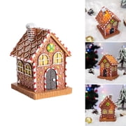 Large Christmas Village Gingerbreads House LED Christmas Gingerbreads House for Seasonal Home Accent