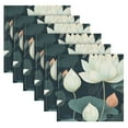 thumbnail image 6 of WOBOGO White Lotus Flower Cloth Napkins 1 Piece Soft Elegant Touch Durable Absorbent Quick Drying for Elegant Dining, 6 of 8