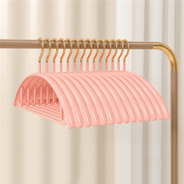 10pcs Anti-slip Clothes Hanger Traceless Clothes Rack Suit Coat Hanger