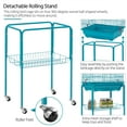 thumbnail image 4 of Alden Design 64''H Parrot Cage Open Top Metal Bird Cage Large Rolling, Teal Blue, 4 of 8
