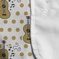 thumbnail image 4 of Guitar Microwave Oven Cover, Hand Drawn Style Pattern with Musical Instruments Notes Polka Dots Retro, Water Resistant Organizer with Pockets Kitchen, 36" x 12", Pale Coffee Black Pink, by Ambesonne, 4 of 4