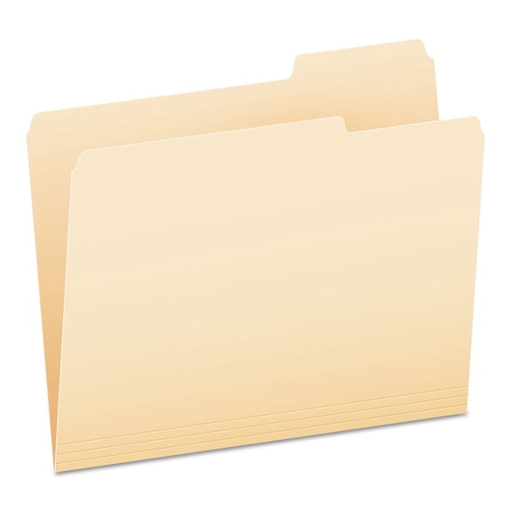 Pendaflex, PFX752133, Essentials 1/3-cut Manila File Folders, 100 / Box, Manila