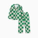 thumbnail image 5 of Conjuntos de pijamas navideños a juego para toda la familia, diseño de corazón de caramelo a cuadros verdes y blancos con cuello, 5 of 5