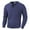 Blue, variant on Lmnyox Long Sleeve T Shirt for Men Solid Crew Neck Button Pullover Tee with Pocket Casual Basic Work Shirt