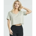 thumbnail image 2 of Real Essentials 5 Pack: Women's Dry-Fit Short Sleeve V-Neck Crop Top Boxy Athletic Tee, 2 of 6
