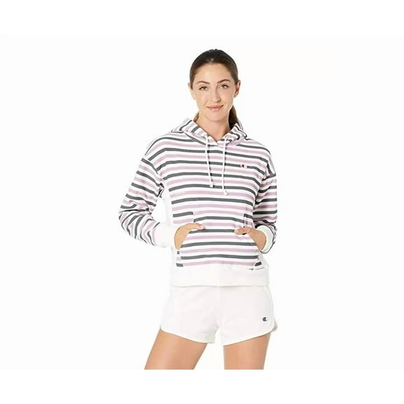Champion Aop Hoodie Womens Active Hoodies Size L, Color: White/Purple