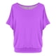 thumbnail image 1 of Camiseta oversize de mujer con mangas murciélago y manga corta - Poliéster, cuello redondo, liso/estampado floral, S-XXL para uso informal/de oficina, 1 of 4