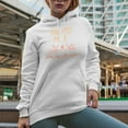 thumbnail image 2 of You Had Me at Meow with a Cat Face Drawing Art Merch Gift, White Hooded Sweatshirt or Hoodie, Medium, 2 of 5