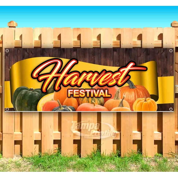 Harvest Festival 13 oz Vinyl Banner With Metal Grommets