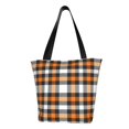 thumbnail image 1 of Balery Orange Plaid Bolsa de Hombro con Diseño, Bolsa Grande y Duradera, Bolsa Versátil para Compras, 1 of 6