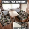 thumbnail image 2 of Aplkyhs Camouflage Leaf Print RV Dinette Cushion Covers Fall Camper Decor Universal Bench Cushion Comfortable Slip Covers for Sofa and Loveseat Stretchable Sofa Covers for 2 Cushion Couch, 2 of 7