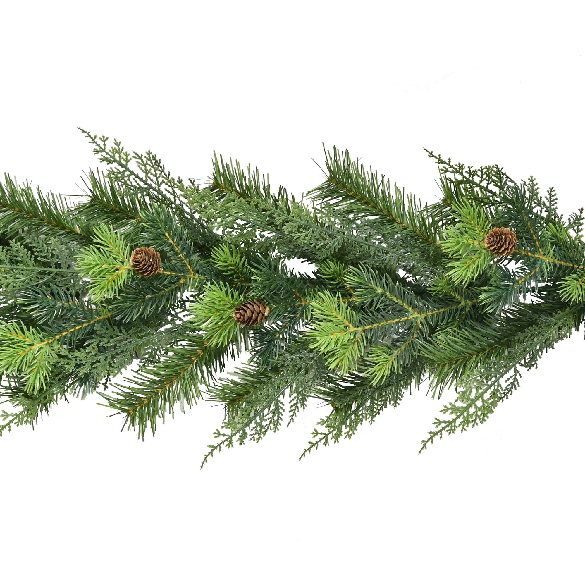 Sonoma Cypress Evergreen Unlit Artificial Christmas Garland, Green, 9', by Holiday Time