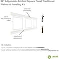 thumbnail image 2 of Ekena millwork 94 1/2"L (Adjustable 36"H to 40"H) Ashford Square Panel Traditional Wainscot Paneling Kit, 2 of 10