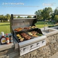 thumbnail image 6 of 4 Burners Built-In Gas Grill, 40,000 BTU Outdoor Kitchen Grill with 653.2 Sq.in Cooking Area, LPG/NG, Perfect for Backyard BBQs, 6 of 9