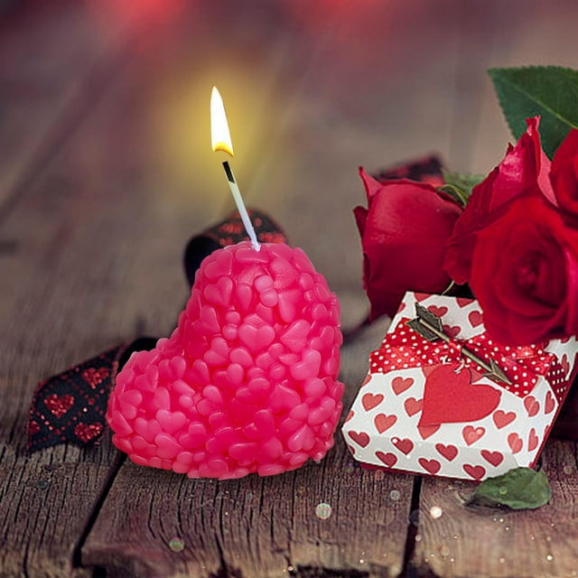 Regalo de decoración de velas aromáticas en forma de rosa para mujeres