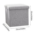 thumbnail image 3 of Horivan Foldable Linen Storage Stool Organizer with Fabric Seat Multifunctional Shoe Changing Bench and Home Decor Storage Box, Space Saving Furniture for Living Room, Bedroom, Entryway, 3 of 6