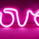 thumbnail image 2 of Letrero LED de neón de amor, tablero PS y lámpara acrílica de letrero de amor con orificios para colgar para confesión, propuesta de matrimonio, funciona con batería rosa, 2 of 5