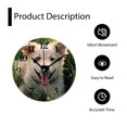 thumbnail image 4 of 12 Inch Wall Clock Battery Operated Silent Clock Decorative for Office, Kitchen, Outdoor, Living Room，Cute Dog Animal Pug Puppy Standing in Green Grass Bright Sunshine Multicolor, 4 of 4
