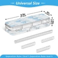thumbnail image 3 of Plastic Pencil Box Large Capacity Pencil Boxes Clear Boxes with Snap-Tight Lid Stylish Office Supplies Storage Organizer Box Cartoon Blue Dinosaurs, 3 of 7
