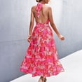 thumbnail image 4 of Vestido largo con cuello halter y espalda descubierta para un estilo informal y chic en verano, 4 of 6