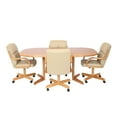 thumbnail image 3 of Caster Chair Company 5-Piece 42x[54/72] Caster Dining Set Wood Edge Laminate Table Top & Desert Chairs, 3 of 20