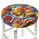 thumbnail image 3 of Balery Vibrant Picnic Food Spread Fundas de asiento para taburete de bar redondo de tela de terciopelo ajustables que protegen de arañazos y manchas para sillas de 14 a 17 pulgadas.-12 inch, 3 of 7