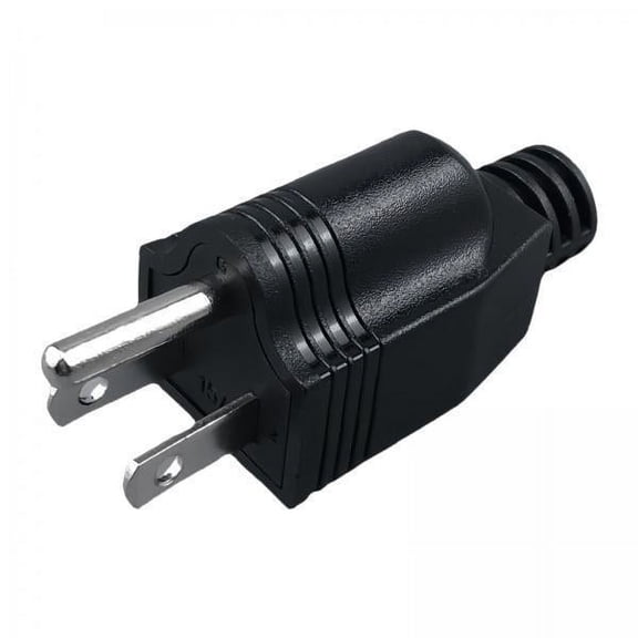 Almencla 2xUS Plug Adapter Converter 3 Pin US USA Removable Power Detachable Home Phone Black