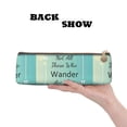 thumbnail image 2 of Naloa Not All Those Who Wander Are Lost1 Print Leather Pencil Case - Portable Big Capacity Pencil Pouch Organizer Bag Stationery Bag for Work & Office Pencil Pen Case, 2 of 5