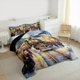 thumbnail image 4 of Manfei Retro Train Full Size Comforter Sets,Cute Cartoon Snowman Bedding Comforter Set,Merry Christmas Bedding Sets For Kids,Super Cozy Room Decor Reversible,3-Piece, 4 of 9