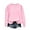 Pink1, variant on Jalioing Women's Sweatshirts Basic Solid Color Baggy Pullover Long Sleeve Crew Neck Sweatshirt Casual Tops